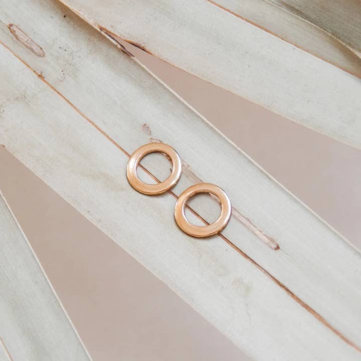 Barberry & Lace Handmade Jewelry - Wholesale Stud/Post Earrings - Open Circle Stud Earrings | 14k Gold Fill & Sterling Silver