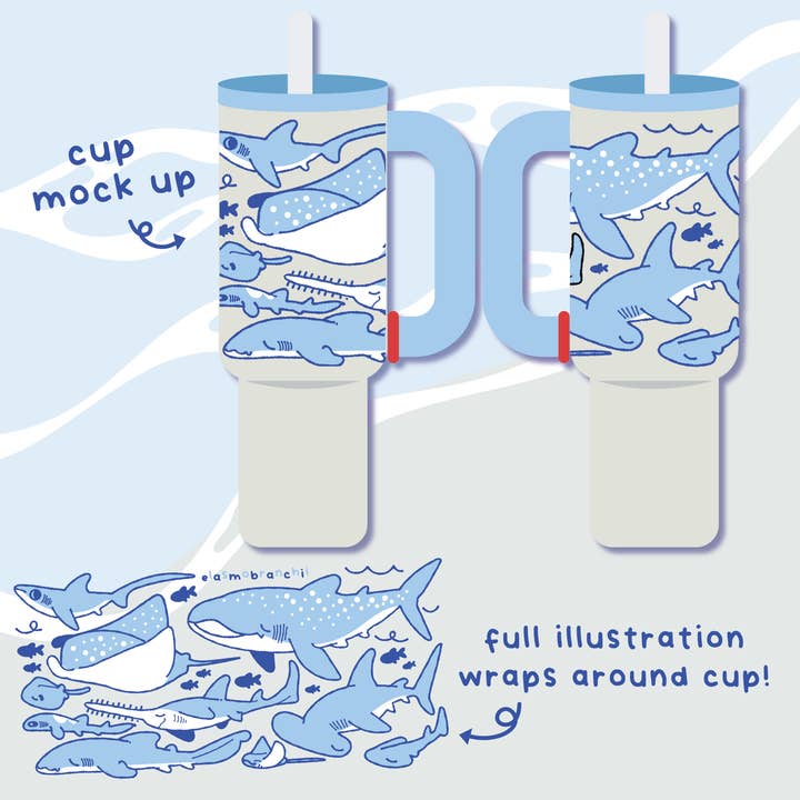 Elasmobranch Water Bottle for wholesale by Fiveboos Inc