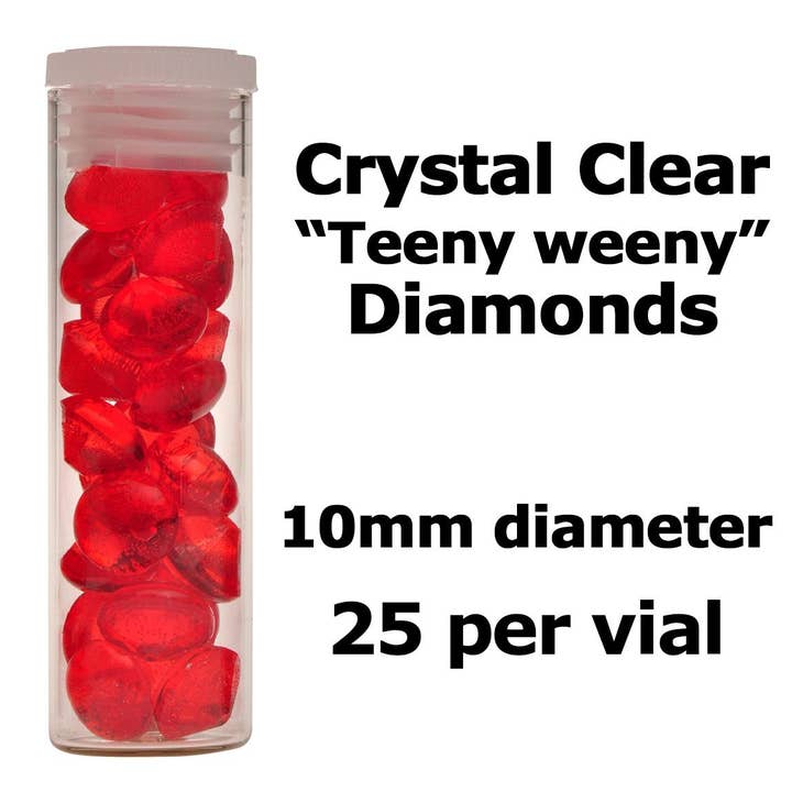 Essbare Isomalt-Diamanten von Crystal Candy — 10 mm. Rot für den Großhandel von Crystal Candy Unique Cake Decorations