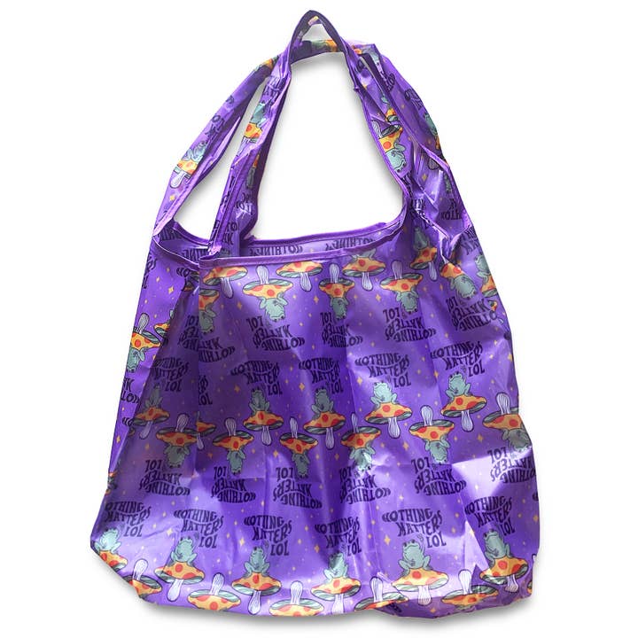 Krystan Saint Cat - Vente Sacs de course/à provisions - Sac d'épicerie pliable réutilisable Nothing Matters Frog8