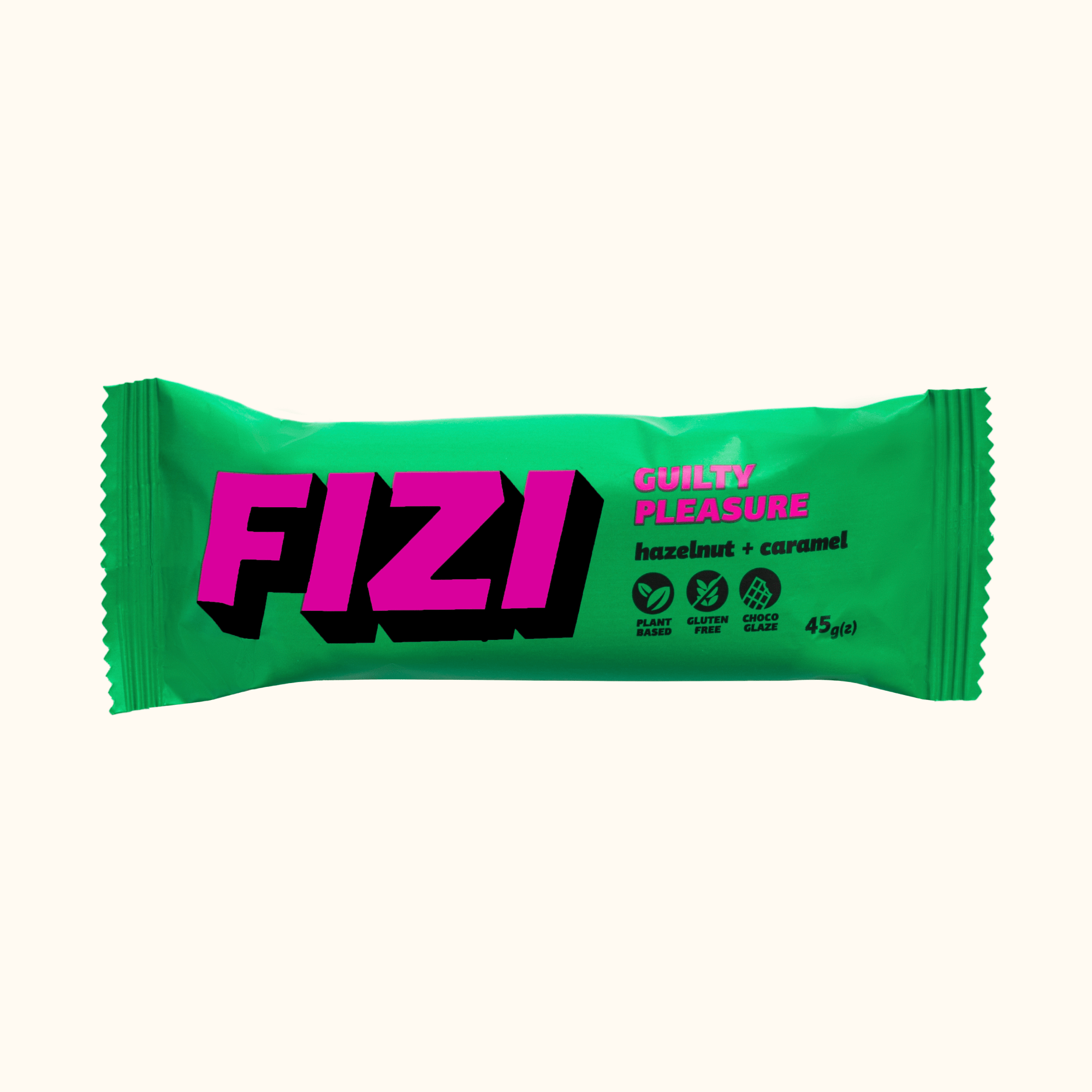 FIZI - Wholesale Snack Bar - GUILTY PLEASURE "HAZELNUT + CARAMEL" 10x45G2