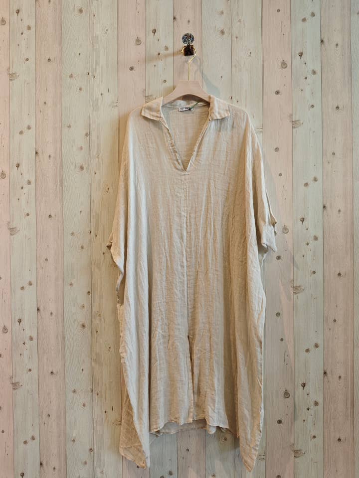 Linen & More - Wholesale Kaftan - Women's - REF 9036 KAFTAN PLAIN LINEN 100%