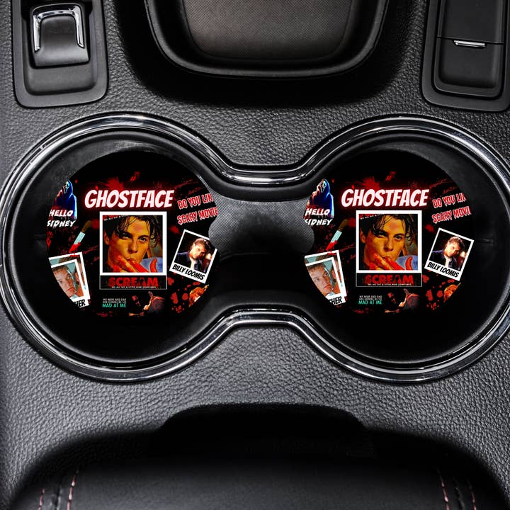 Graveyard Offerings - Wholesale Car Coaster - Unisex - Ghostface Car Coasters Set of 2 0