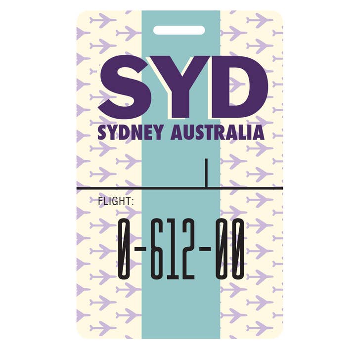 Sydney Luggage Tag for wholesale by Smitten Kitten