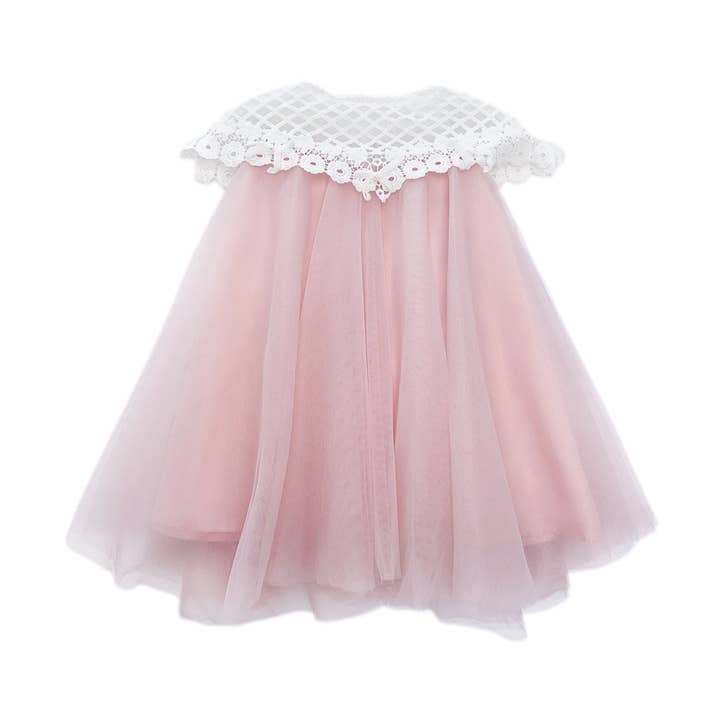 Rosa Pink Tulle Flower Dress for wholesale by Petite Maison Kids