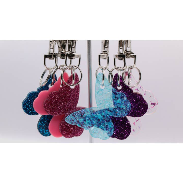 DeanMish - Wholesale Keychain - Women's - Laser-Cut Mini Butterfly Acrylic Keychains