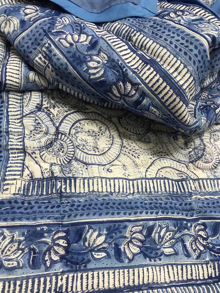 Chester Block Printed handcrafted Quilts_ Artisanal Made for wholesale by Humanity Centred Designs