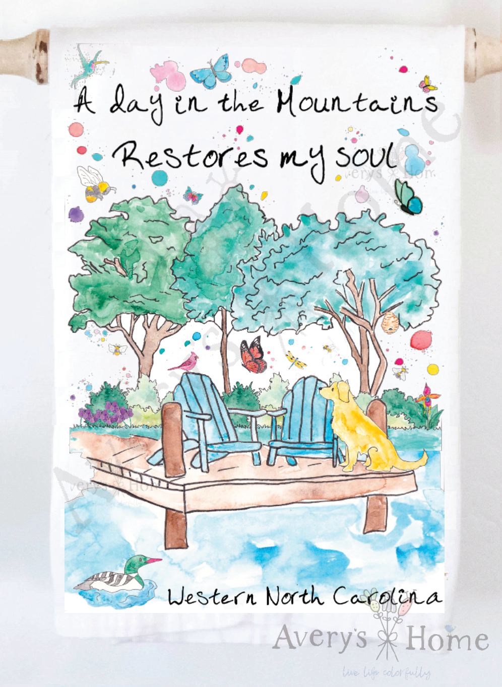 Avery's Home - Wholesale Tea Towel - A Day at the Lake or River Customizable Tea Towel50