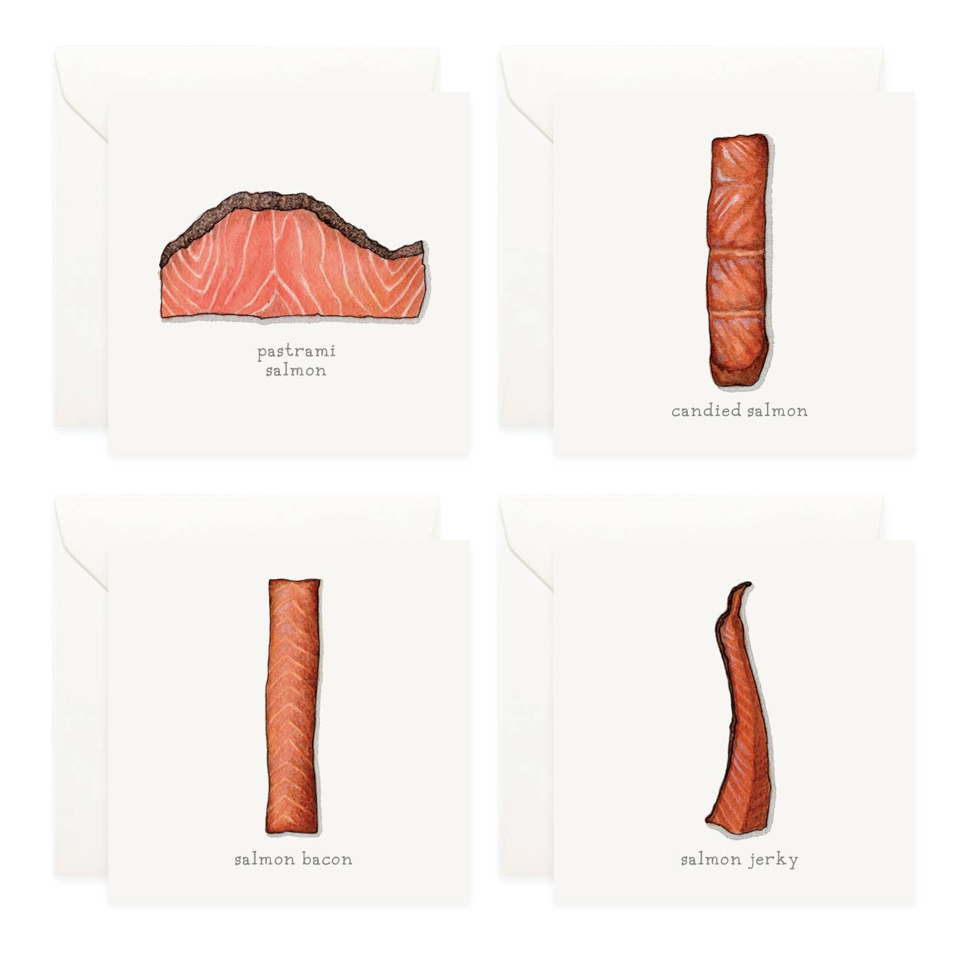 Yeesan Loh - Wholesale Stationery/Notecard Set - Mini Cards Set / Fish . Salmon (Smoked & Cured)3