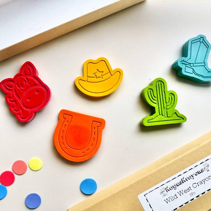 KagesKrayons - Wholesale Crayons - Kids & Baby - Cowboy Wild West Crayons Gift Box