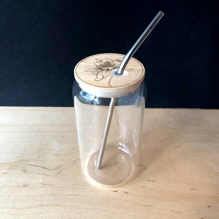 Columbine Drinking Jar for wholesale by So Very Lovely