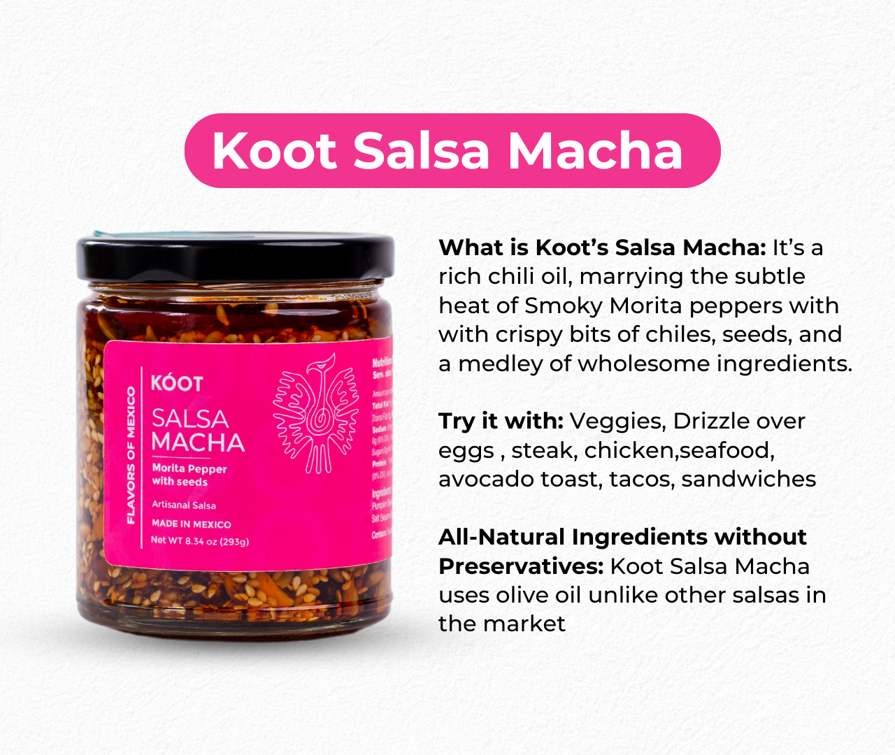 Koot - Wholesale Salsa - Mild Mexican Salsa Macha - Authentic4