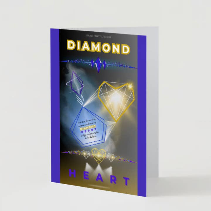 Diamond Heart Greeting Card (Inspirational/Motivational) for wholesale by Jenuine Heartfelt Design