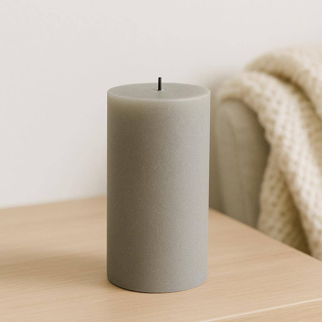 NHP International - Wholesale Pillar Candle - Light grey Sempre pillar candles 7x14cm2