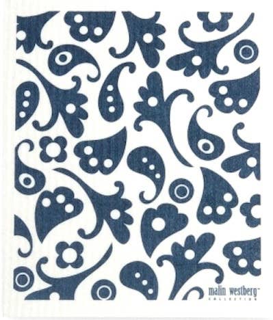 Trendy Tripper - Wholesale Dishcloth - PAISLEY BLACK or RED or OLIVE or BLUE Swedish Dishcloth3