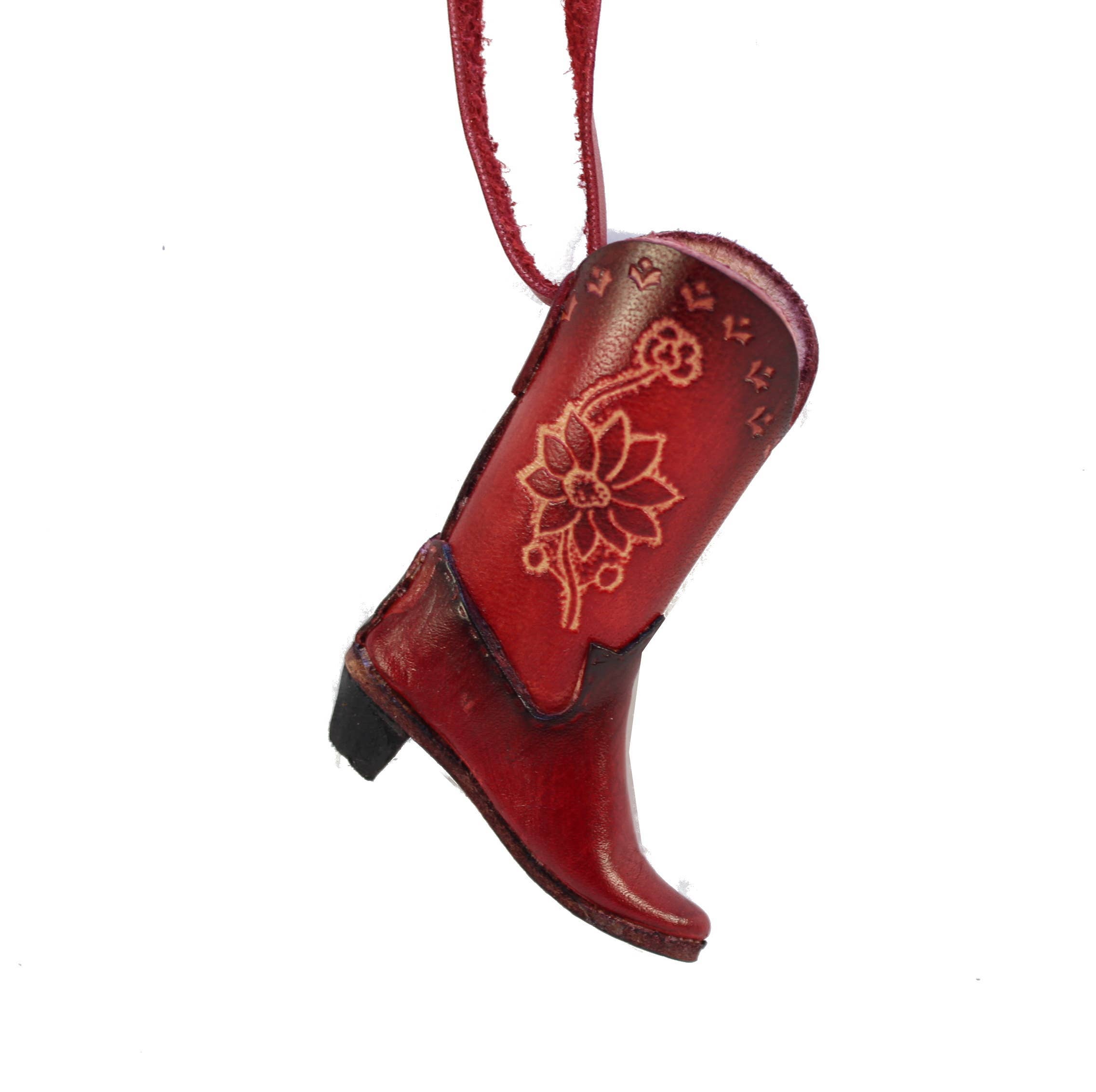 Sunflower Handmade leather inc - Wholesale Ornamentset - 12 stuks westerse lederen artikelen ornamenten cowboylaarzen hoeden et6