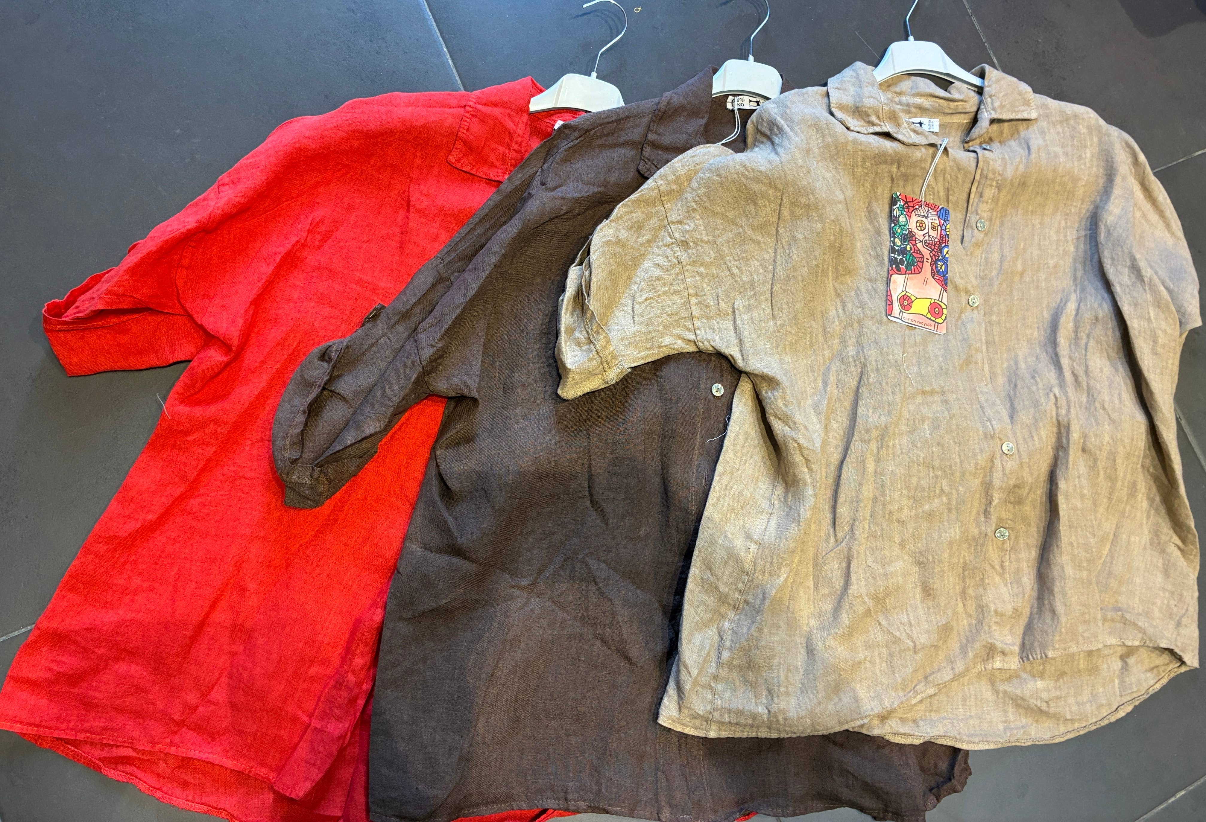 la maison des fibres naturelles - Wholesale Button Down Shirt - Women's - 620090u 100% linen shirt made in Italy28