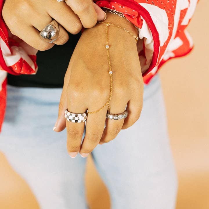 BELJOY - Wholesale Band/Stacked Ring - Ronnie Checker Ring || Choose Color1