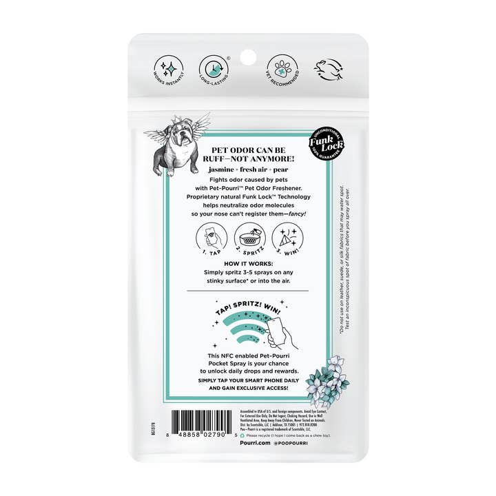 ~Pourri - Wholesale Pet Deodorizing Spray - Pet~Pourri Air+Fabric Pet Odor Freshener 1oz Pocket Sprayer1