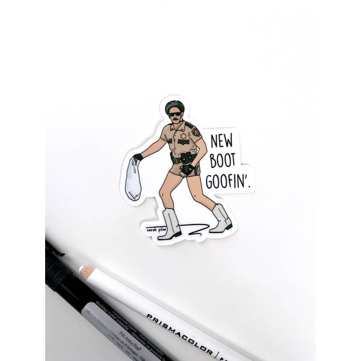New Boot Goofin Dangle Sticker for wholesale by Sarah Pilar