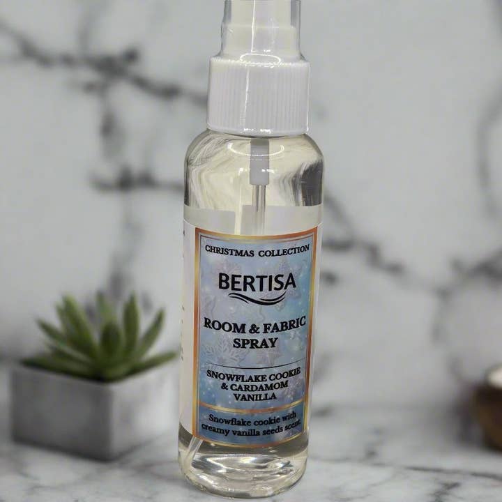 Snowflake Cookie & Cardamom Vanilla Room & Fabric Spray for wholesale by BERTISA