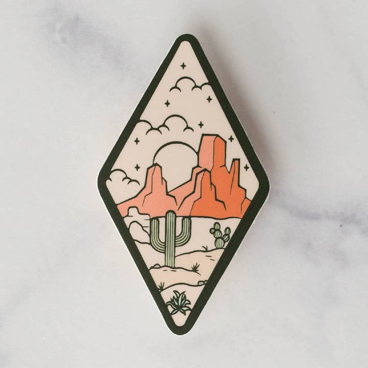 Desert Diamond Vinyl Sticker for wholesale by Click Bloom