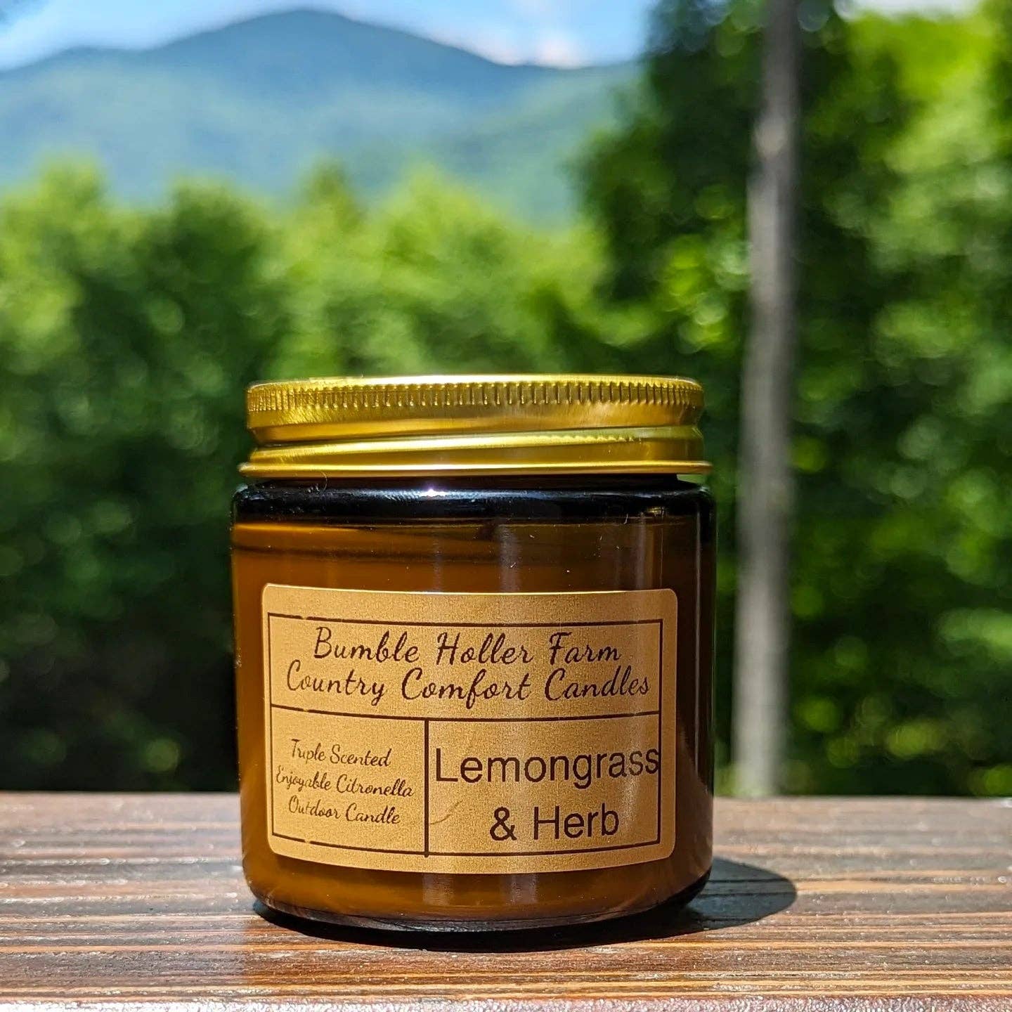 Bumble Holler Farm - Wholesale Jar/Filled Candle - Lemongrass & Herb Citronella Soy Candle