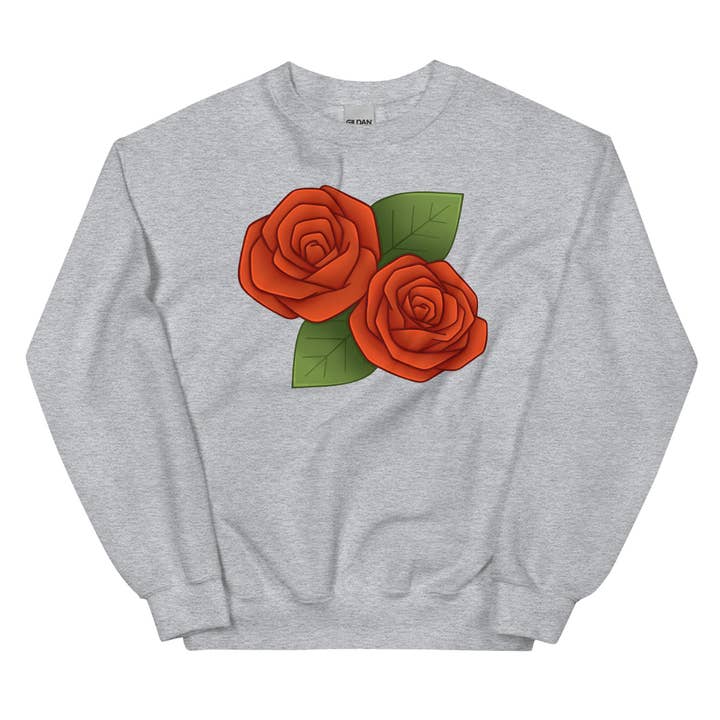 Roses Sweatshirt, Floral Illustration T-Shirt for wholesale by emilyckohl
