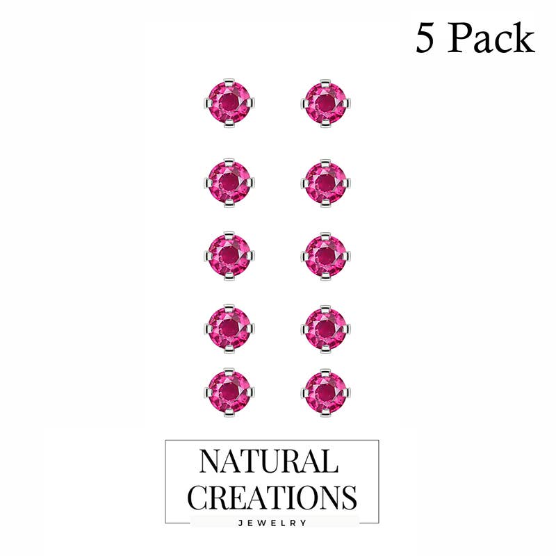 Nature Crafts – wholesale Stud/post earrings – Natural Gemstone Round Stud Earrings for Women in 925 Silver18