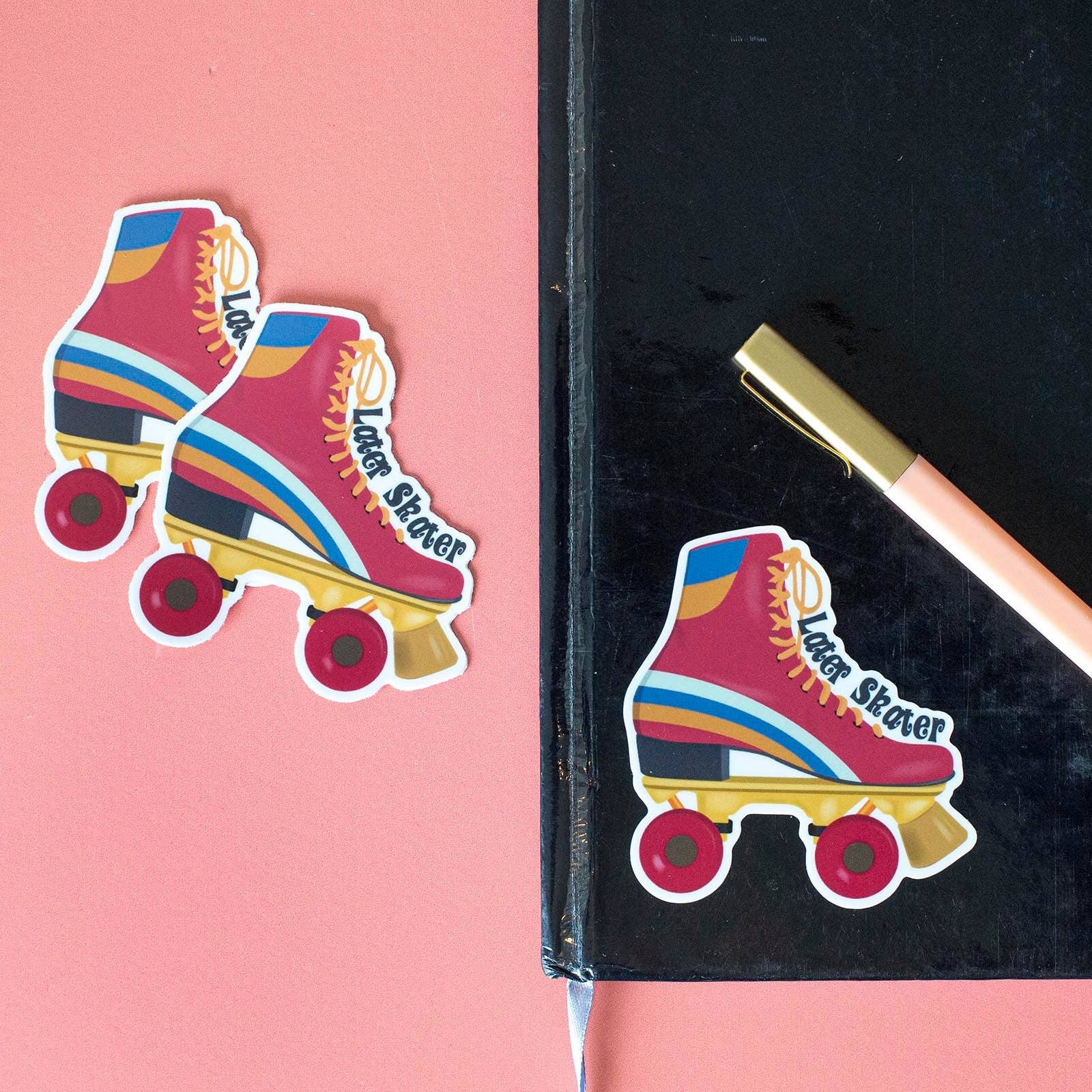 Mod Lounge Paper Company - Wholesale Sticker - Later Skater Retro Roller Skate Vinyl Sticker1