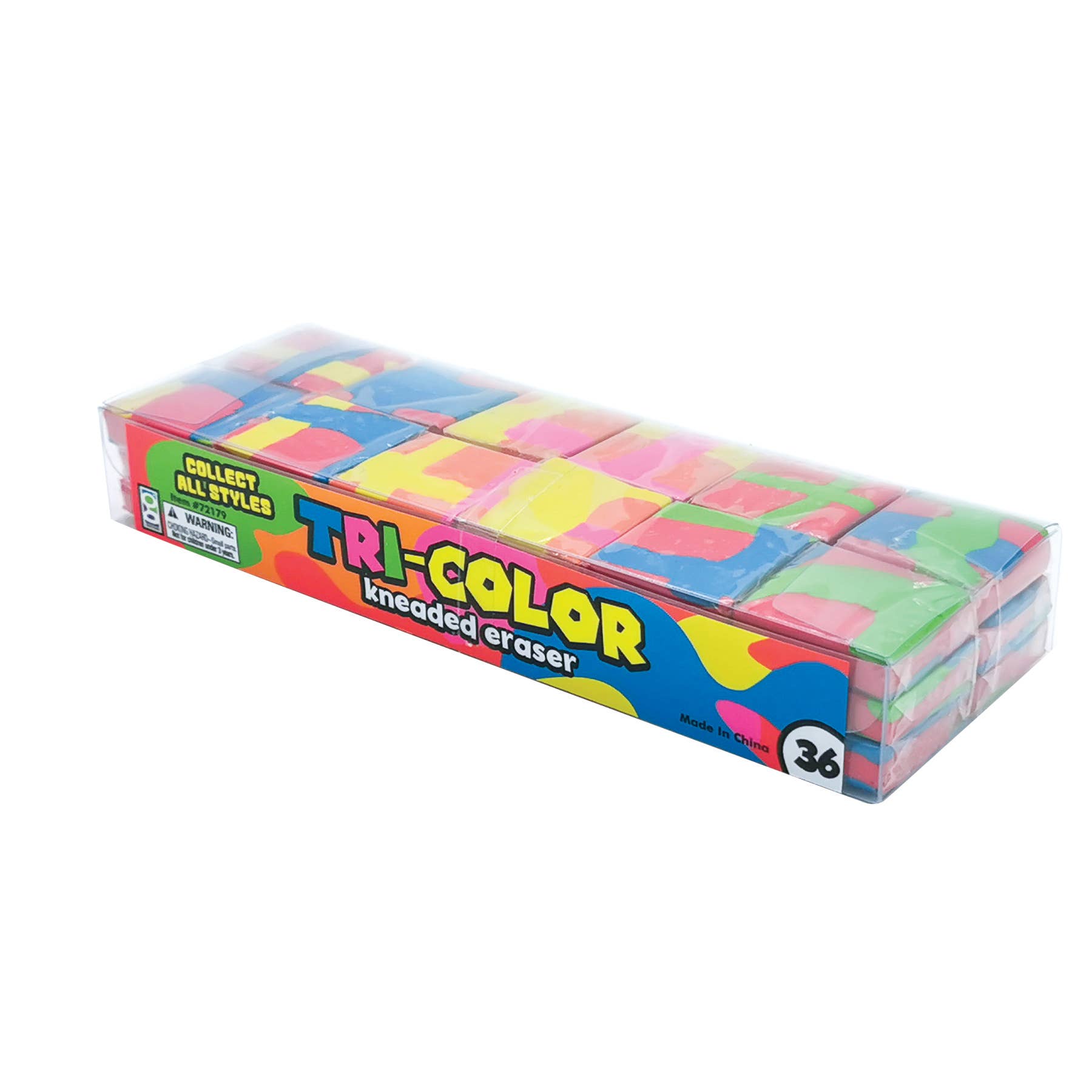 Geddes - Wholesale Gum - Geddes Drie-kleuren kneedgum, 36 stuks per display2
