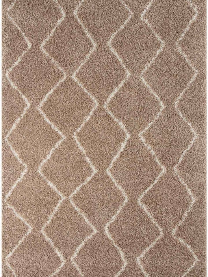 Moroccan Beige Shaggy Rug | 820 for wholesale by THE RUGS