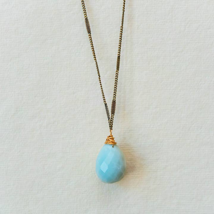 Bella Vita Jewelry – Engroshandel Halskæde med vedhæng – Zara Natursten Drop Halskæde | Amazonit7