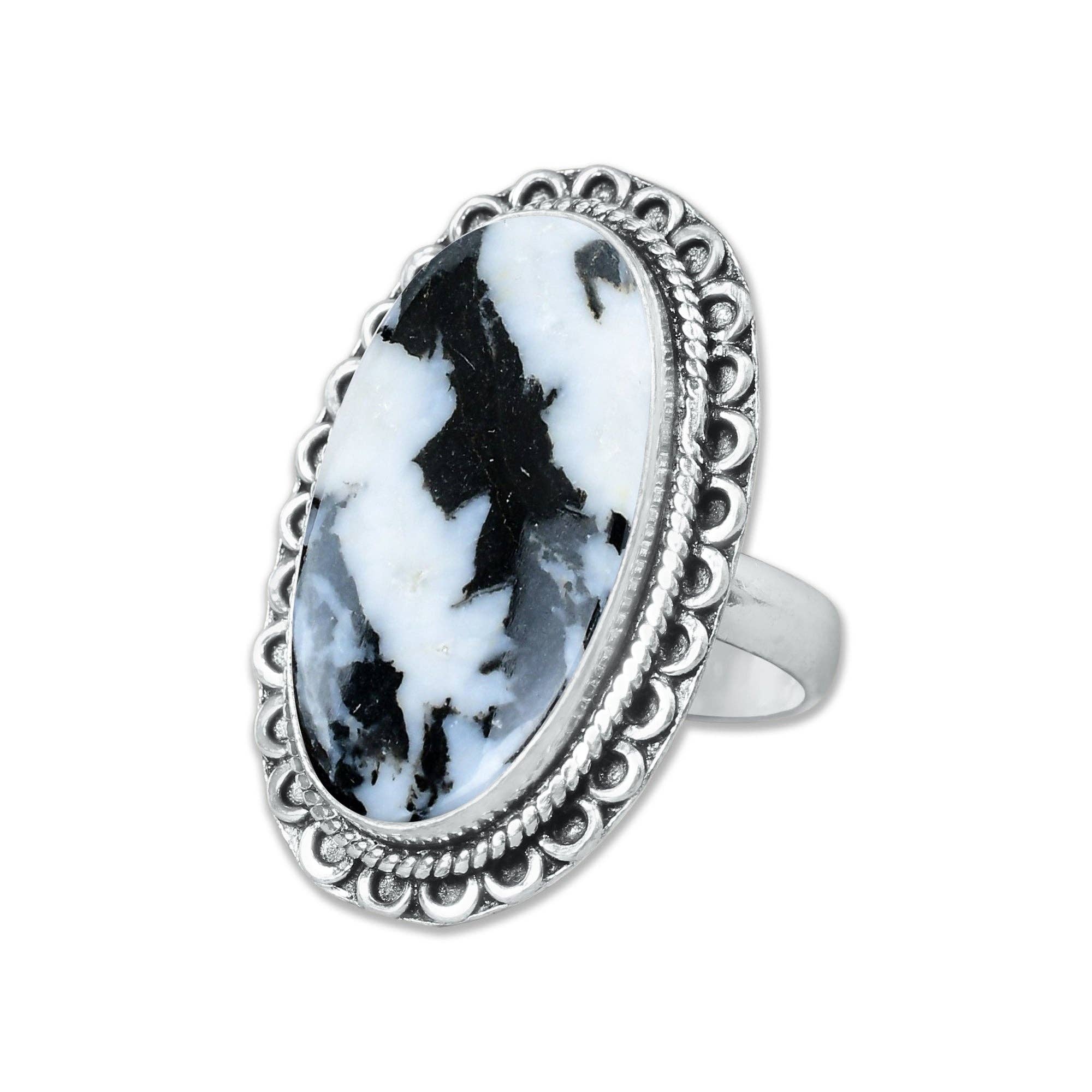 Handmade Jewels - Wholesale Cocktail/Statement Ring - Buffalo Turquoise Rings – Handmade, Silver-Plated, Boho Style13