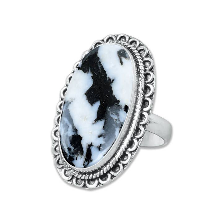 Handmade Jewels - Wholesale Cocktail/Statement Ring - Buffalo Turquoise Rings – Handmade, Silver-Plated, Boho Style13