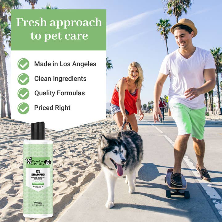 Frankie & Paisley Pet Products - Wholesale Pet Shampoo - Dog - K9 Shampoo with Hemp Seed Oil - Shampoo for Dogs - 16oz2