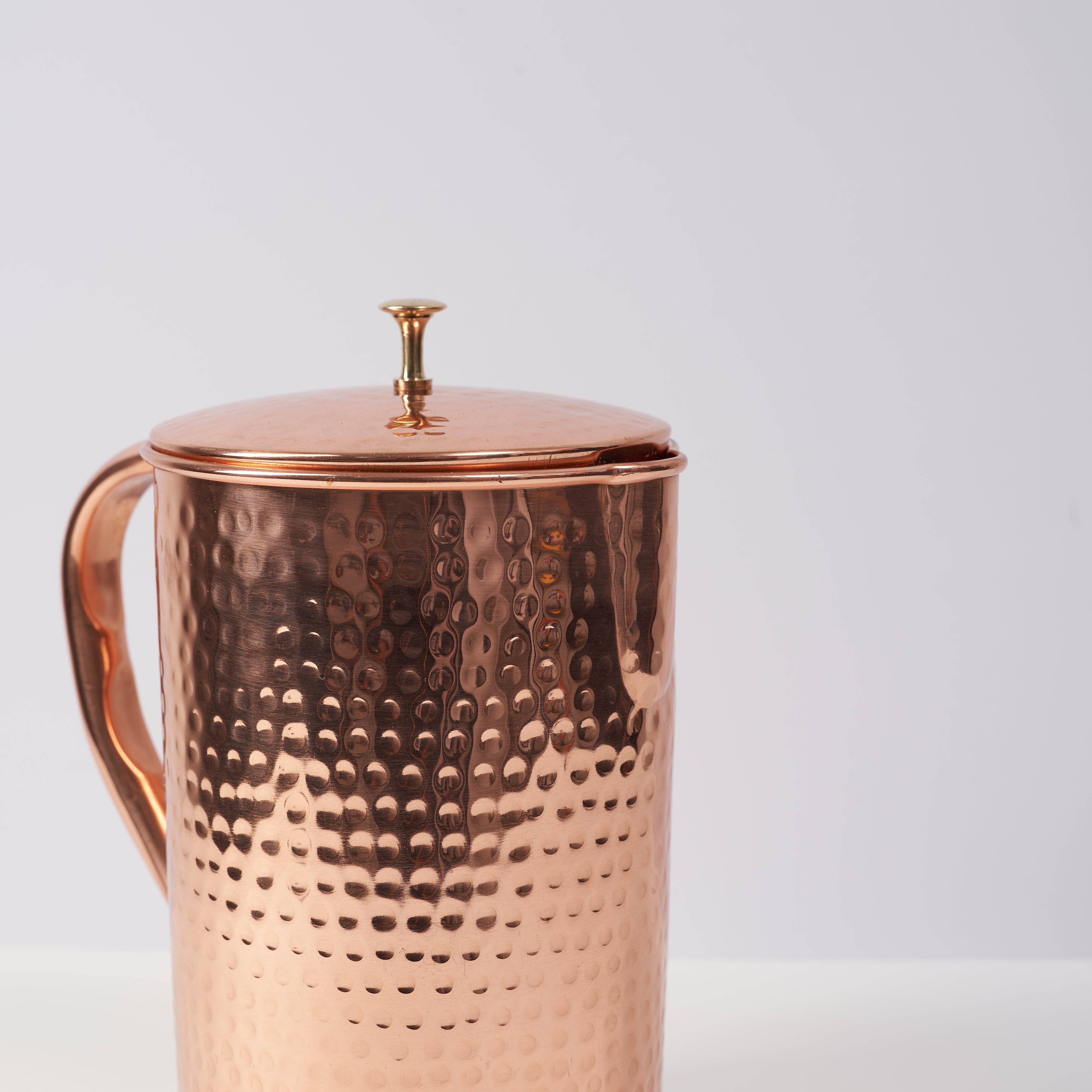 CopperCulture – wholesale Jug – Pure Copper Jug - 2L Hammered Copper Jug - Copper Culture2
