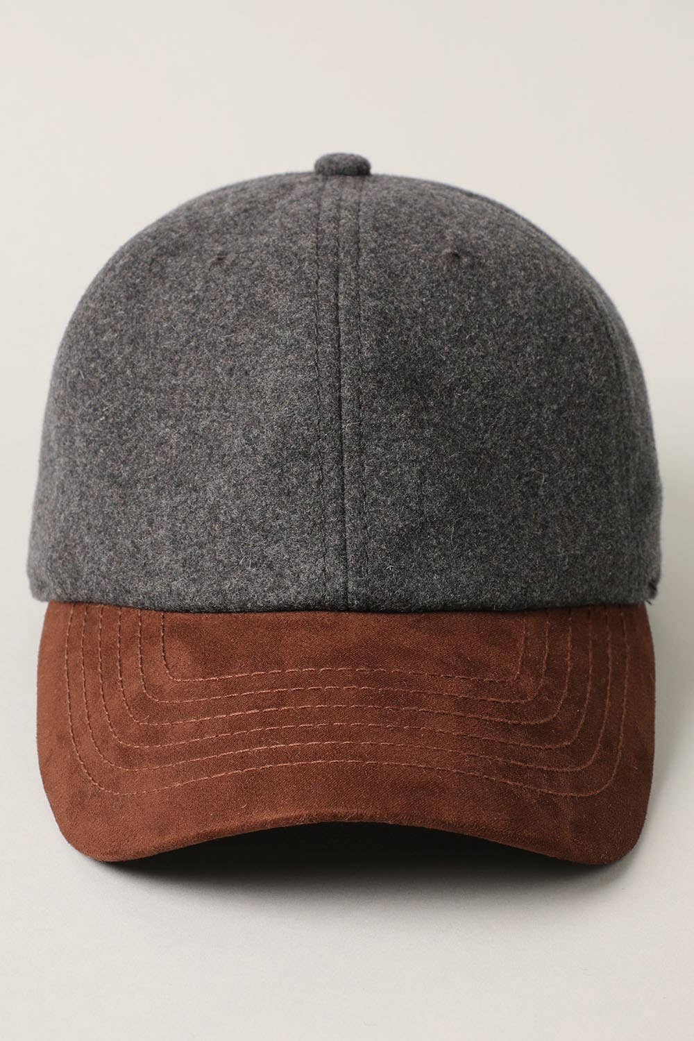 Fashion City – wholesale Baseball cap – Unisex – Wool Blend Casual Baseball Cap w Suede Visor Hat3