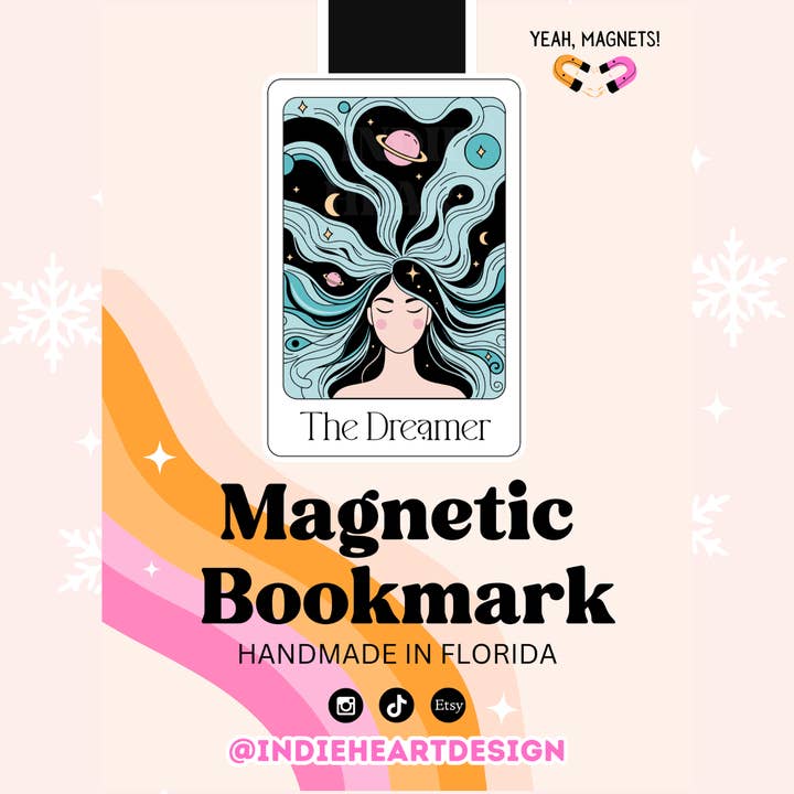 The Dreamer Tarot Magnetic Bookmark for wholesale by Indie Heart Studio
