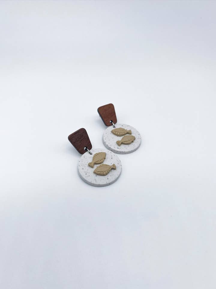 Mini Halibut Dangles for wholesale by Wild Coho Clay