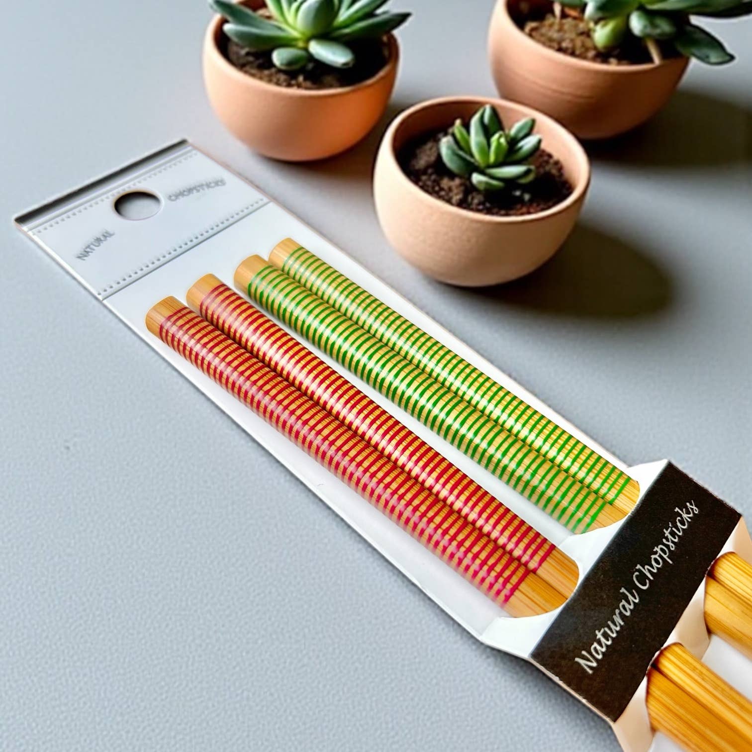 Bamboo Switch - Wholesale Chopsticks - Bamboo Chopsticks Set | Red & Green | Stocking Stuffer1