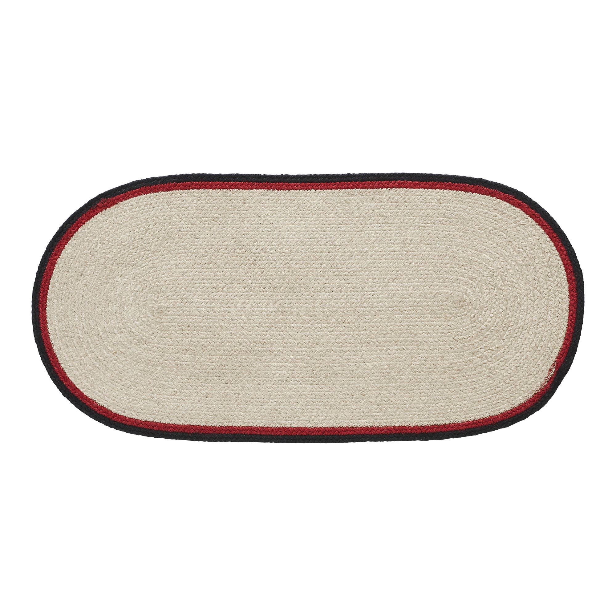 VHC Brands - Vente Paillasson - Tapis de jute ovale Jolly Ole Santa 17x362