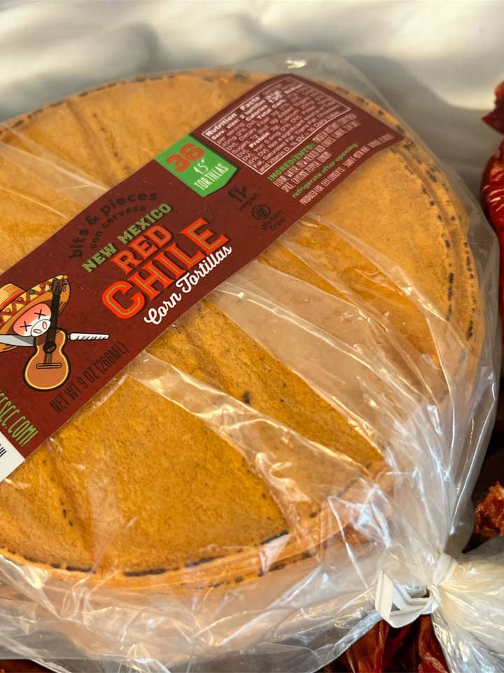 New Mexico Rote-Chili-Mais-Tortillas für den Großhandel von Bits & Pieces con cerveza