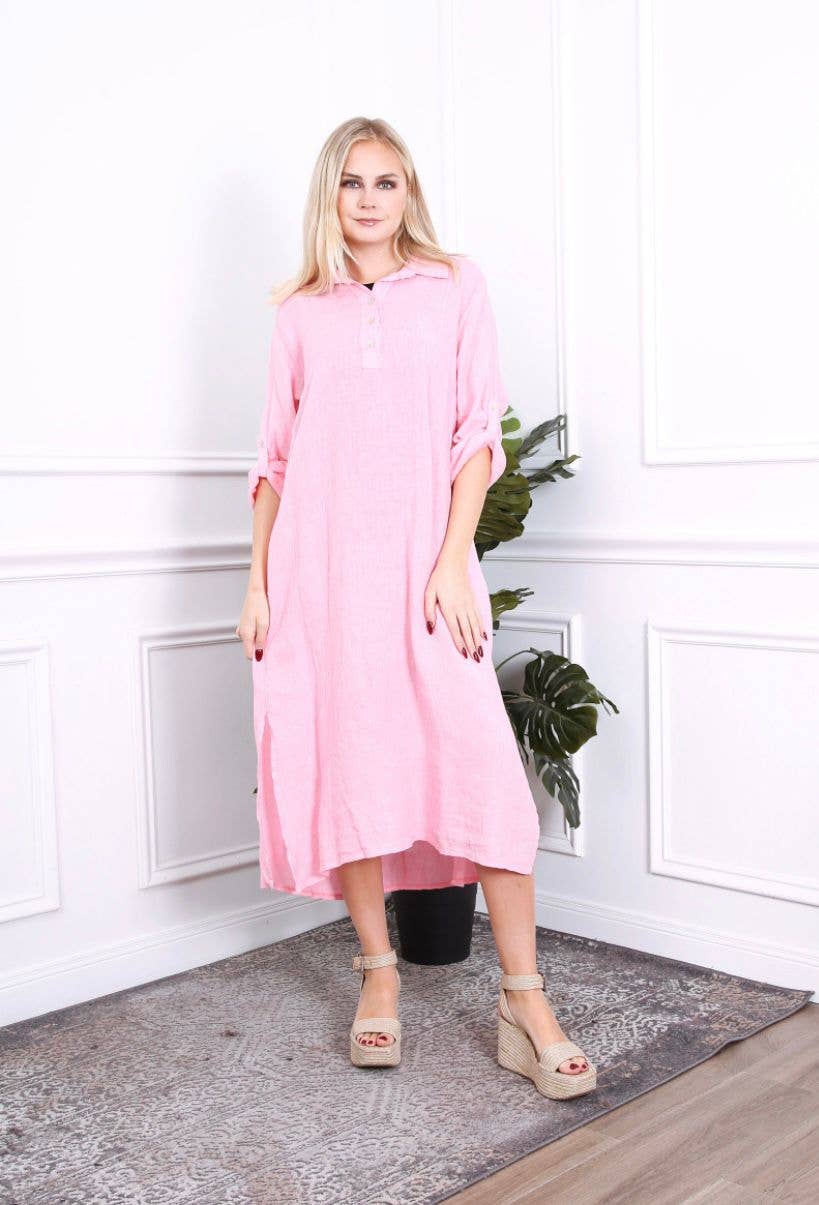 LÉA & LUC - Wholesale Dress - Women's - Long dress in 100% linen REF.2090013