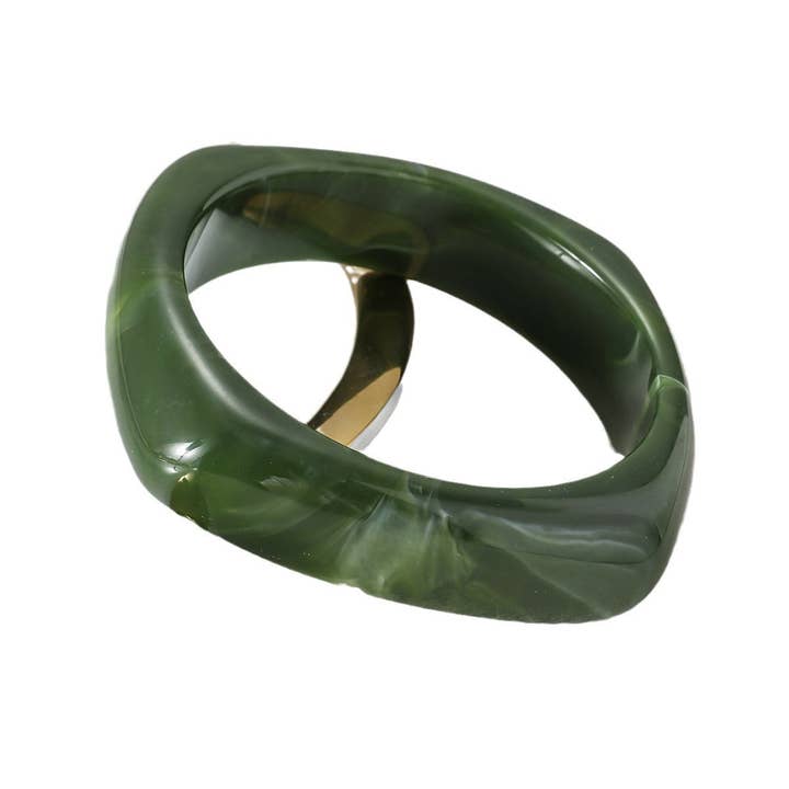 Dipped Shop - Wholesale Bangle Bracelet - Vintage Irregular Translucent Geometric Bracelet DP25D7284