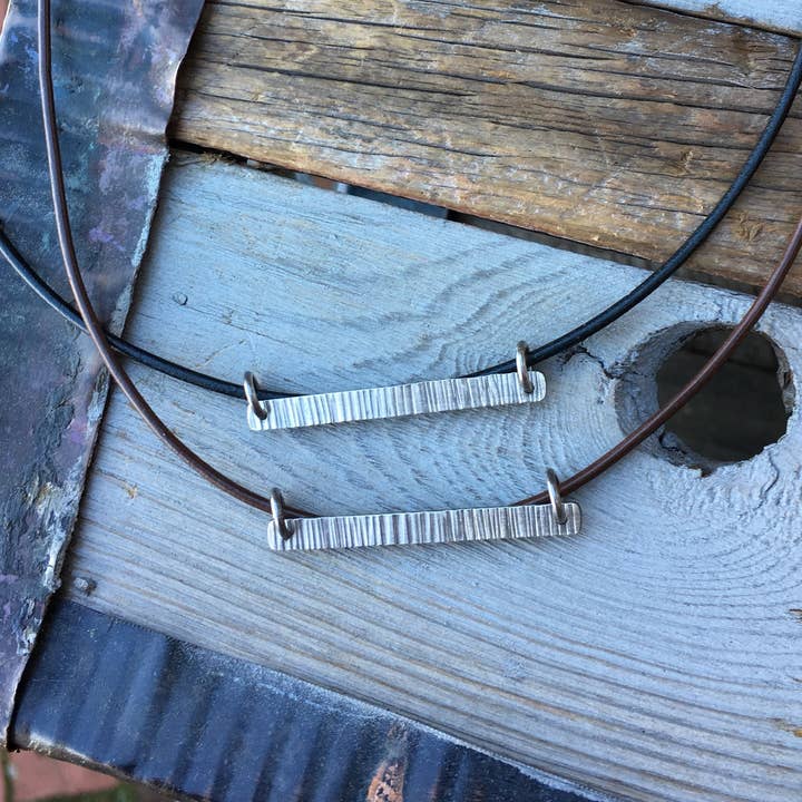 Tree Bark Leather Necklace for wholesale by Jules Artwear