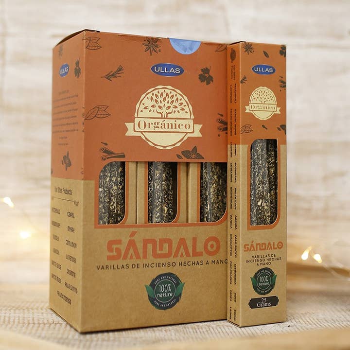 12 unidades de incenso de sândalo Ullas por atacado de Ethike.eu
