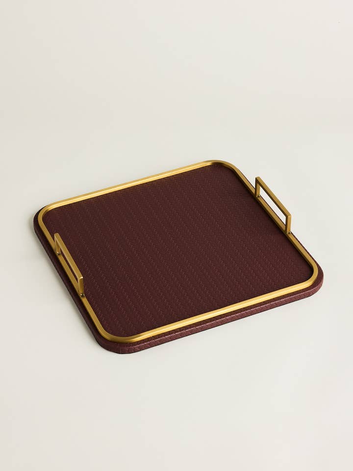 Mayfair Leather Tray for wholesale by Preston Lane