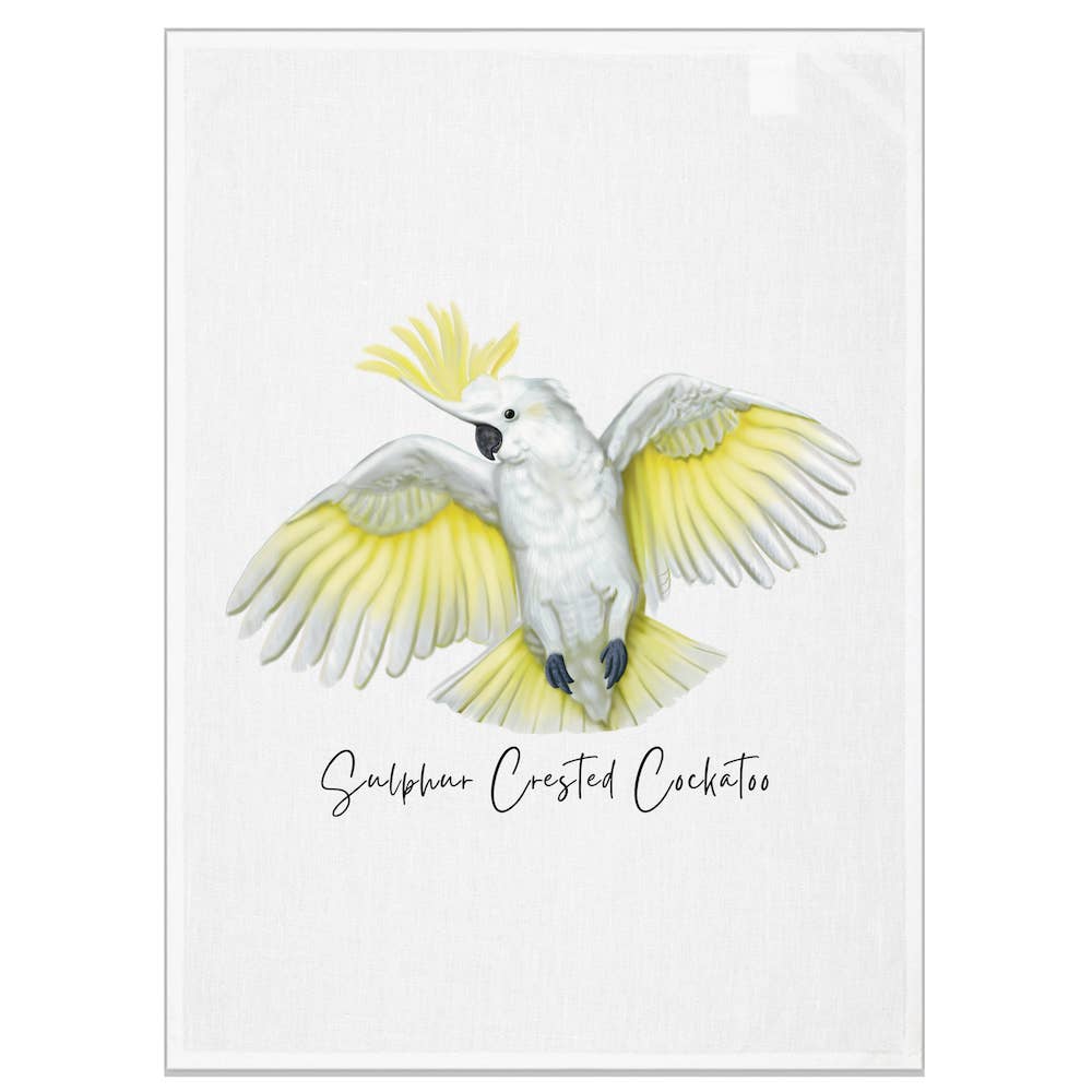 Australiana Gifts Co – Engroshandel Viskestykke – AGCT1018: Svovl Crested Cockatoo viskestykke