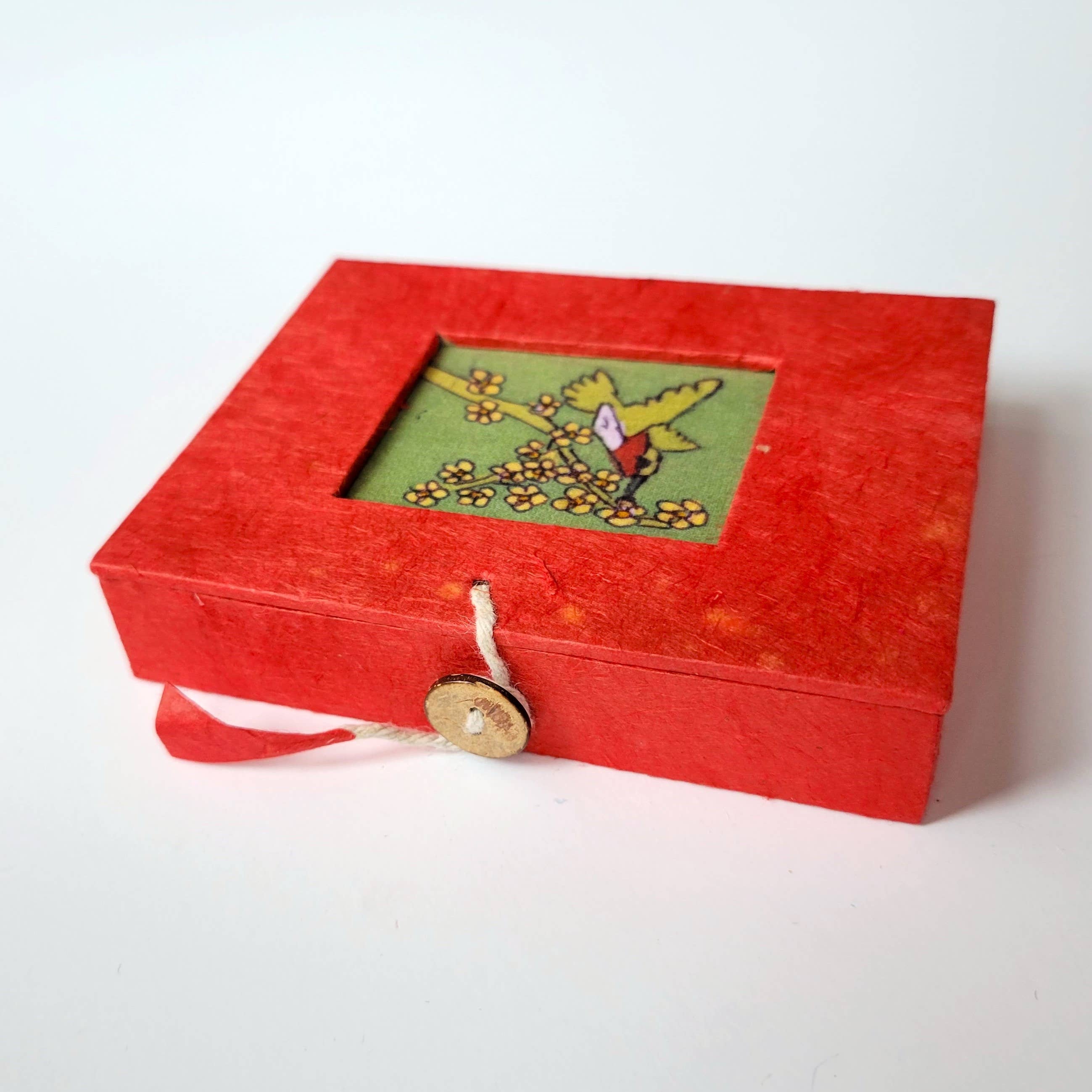 Eclectic Woodchuck - Wholesale Decorative Box - Hummingbird Batik Mini Paper Mache Box1